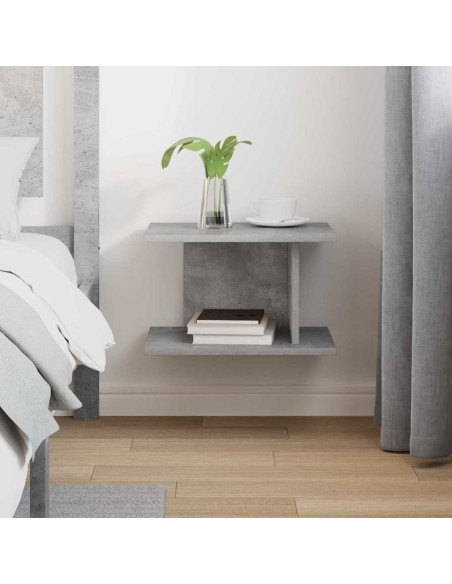 Comodino Grigio cemento 40 x 30 x 25 cm Legno multistrato