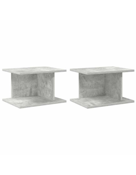 Comodino 2 pcs Grigio cemento 40 x 30 x 25 cm Legno multistrato