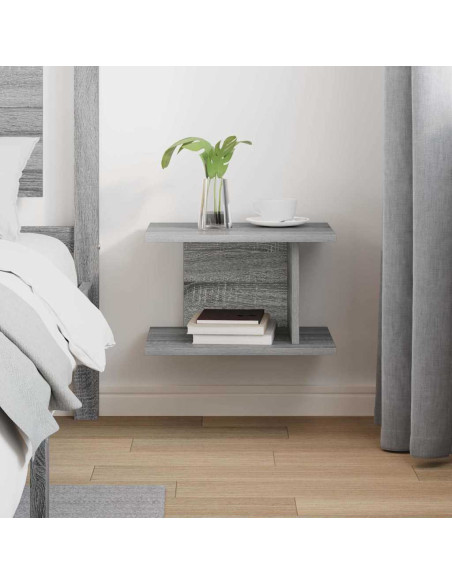 Comodino Grigio Sonoma 40 x 30 x 25 cm Legno multistrato