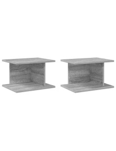 Comodino 2 pcs Grigio Sonoma 40 x 30 x 25 cm Legno multistrato 2