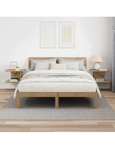 Comodino 2 pcs Rovere artigianale 40 x 30 x 25 cm