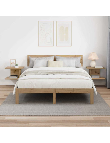 Comodino 2 pcs Rovere artigianale 40 x 30 x 25 cm