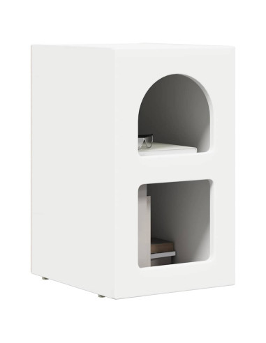 Comodino Bianco 29.5 x 35 x 50 cm Legno multistrato