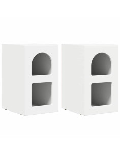 Comodino 2 pcs Bianco 29,5 x 33,5 x 50 cm Legno multistrato 2