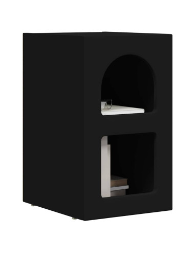 Comodino 2 pcs Nero 29,5 x 33,5 x 50 cm Legno multistrato
