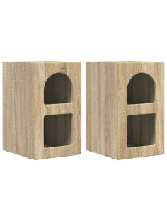 Comodino 2 pcs Rovere Sonoma 29,5 x 33,5 x 50 cm 2