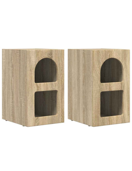 Comodino 2 pcs Rovere Sonoma 29,5 x 33,5 x 50 cm