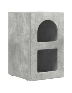 Comodino Grigio cemento 29,5 x 33,5 x 50 cm Legno multistrato 2