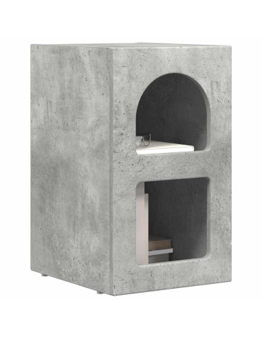 Comodino Grigio cemento 29,5 x 33,5 x 50 cm Legno multistrato