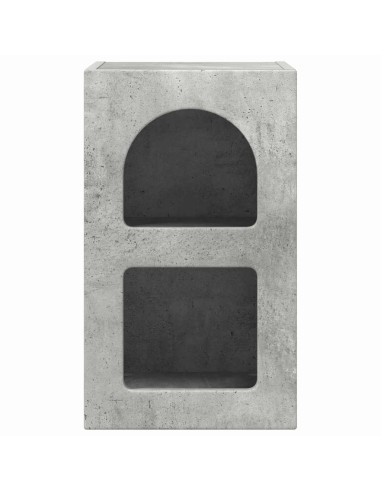 Comodino Grigio cemento 29,5 x 33,5 x 50 cm Legno multistrato