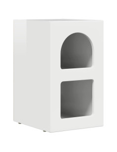 Comodino Bianco Lucido 29,5 x 33,5 x 50 cm Legno multistrato 2