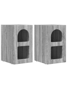 Comodino 2 pcs Grigio Sonoma 29,5 x 33,5 x 50 cm 2