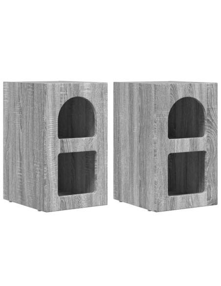Comodino 2 pcs Grigio Sonoma 29,5 x 33,5 x 50 cm