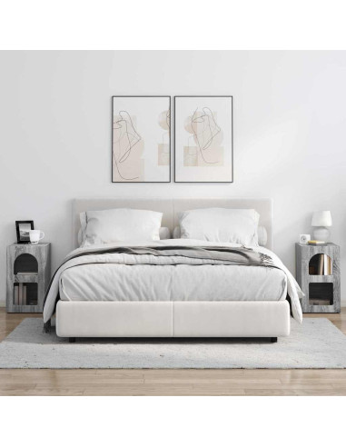 Comodino 2 pcs Grigio Sonoma 29,5 x 33,5 x 50 cm