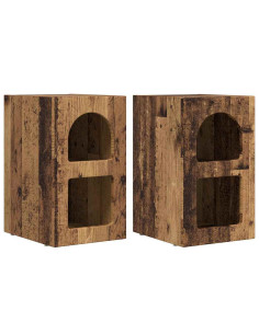 Comodino 2 pcs Legno vecchio 29,5 x 33,5 x 50 cm 2