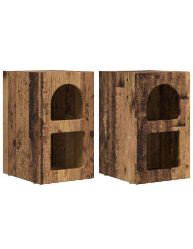 Comodino 2 pcs Legno vecchio 29,5 x 33,5 x 50 cm