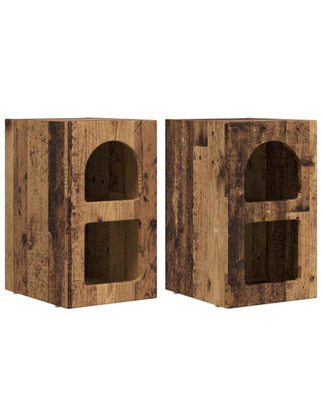Comodino 2 pcs Legno vecchio 29,5 x 33,5 x 50 cm