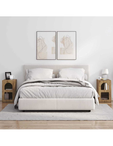 Comodino 2 pcs Rovere artigianale 29,5 x 33,5 x 50 cm