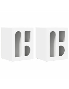 Comodino 2 pcs Bianco 40 x 35 x 50 cm Legno multistrato 2