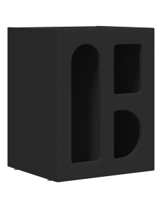 Comodino Nero 40 x 35 x 50 cm Legno multistrato 2