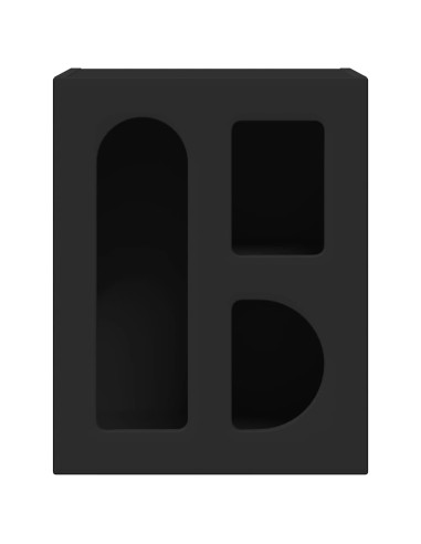 Comodino Nero 40 x 35 x 50 cm Legno multistrato