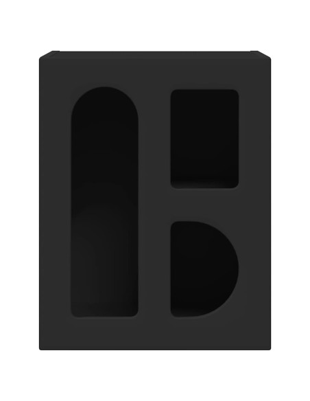 Comodino Nero 40 x 35 x 50 cm Legno multistrato