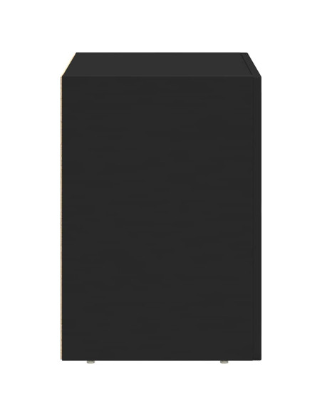 Comodino Nero 40 x 35 x 50 cm Legno multistrato
