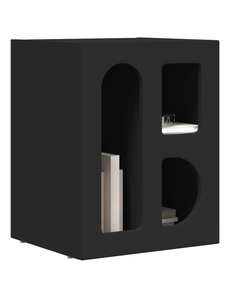 Comodino 2 pcs Nero 40 x 35 x 50 cm Legno multistrato