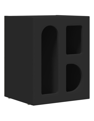 Comodino 2 pcs Nero 40 x 35 x 50 cm Legno multistrato