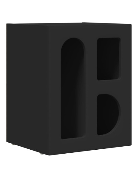 Comodino 2 pcs Nero 40 x 35 x 50 cm Legno multistrato