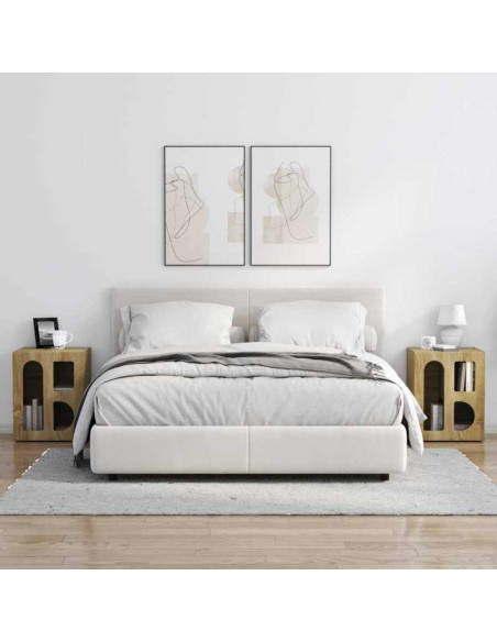 Comodino 2 pcs Rovere Sonoma 40 x 35 x 50 cm Legno multistrato