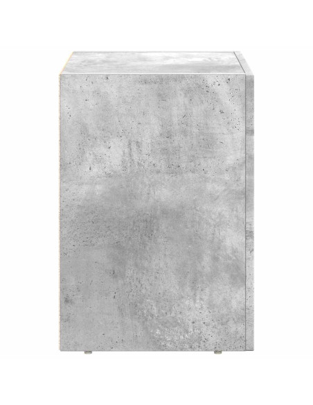 Comodino Grigio cemento 40 x 35 x 50 cm Legno multistrato
