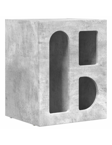 Comodino 2 pcs Grigio cemento 40 x 35 x 50 cm Legno multistrato