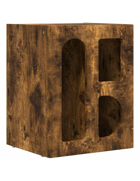 Comodino Rovere fumé 40 x 35 x 50 cm Legno multistrato