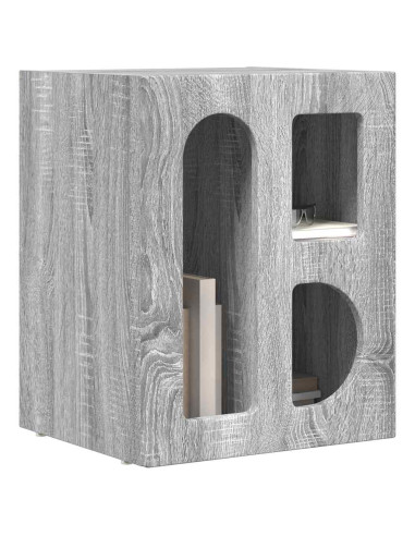 Comodino Grigio Sonoma 40 x 35 x 50 cm Legno multistrato