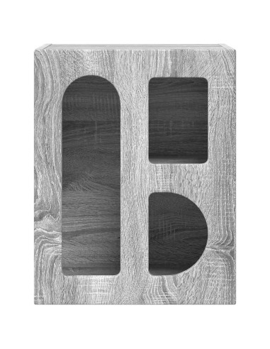 Comodino Grigio Sonoma 40 x 35 x 50 cm Legno multistrato