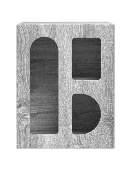 Comodino Grigio Sonoma 40 x 35 x 50 cm Legno multistrato