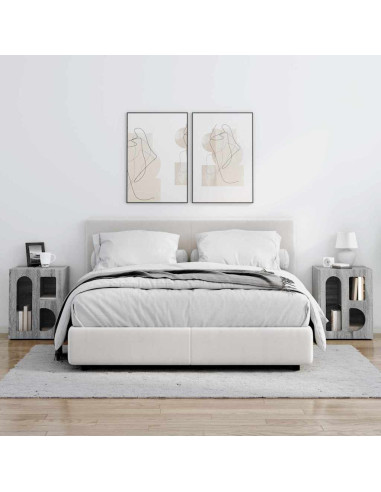 Comodino 2 pcs Grigio Sonoma 40 x 35 x 50 cm Legno multistrato
