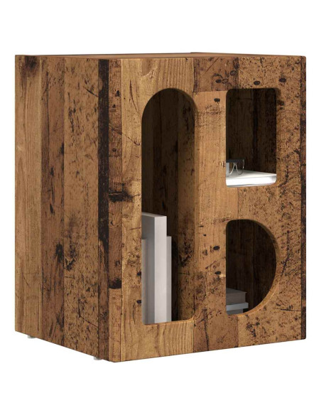 Comodino 2 pcs Legno vecchio 40 x 35 x 50 cm Legno multistrato