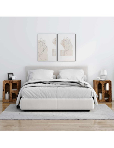 Comodino 2 pcs Legno vecchio 40 x 35 x 50 cm Legno multistrato