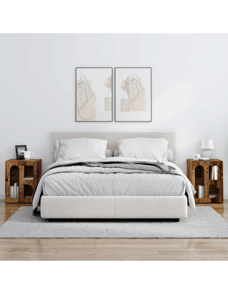 Comodino 2 pcs Legno vecchio 40 x 35 x 50 cm Legno multistrato