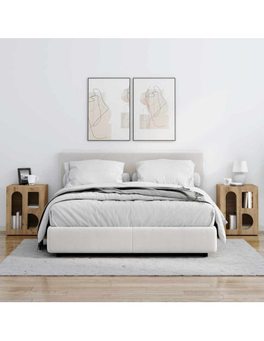 Comodino 2 pcs Rovere artigianale 40 x 35 x 50 cm