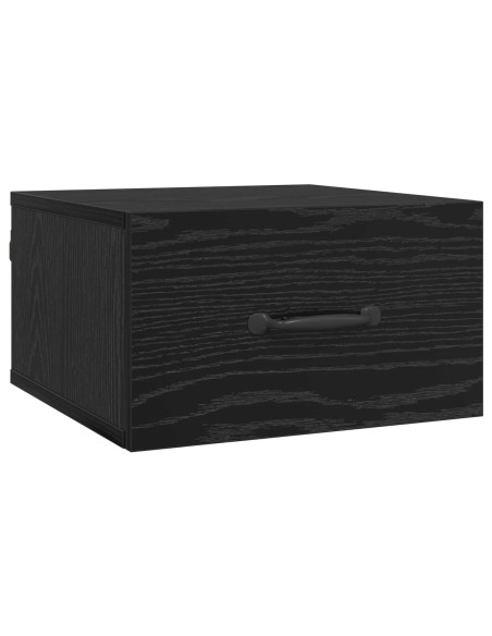 Armadio da Notte Rovere Nero 35 x 35 x 20 cm Legno multistrato