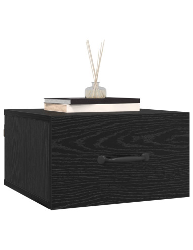 Armadio da Notte Rovere Nero 35 x 35 x 20 cm Legno multistrato