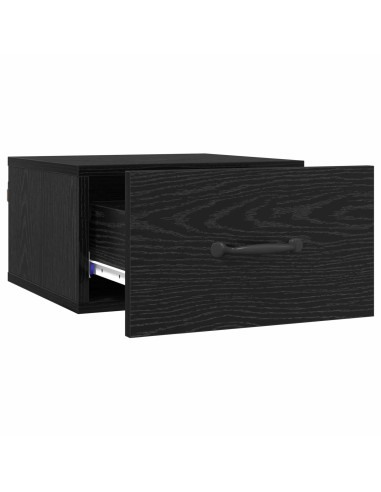 Armadio da Notte Rovere Nero 35 x 35 x 20 cm Legno multistrato