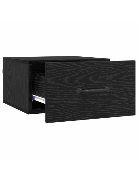 Armadio da Notte Rovere Nero 35 x 35 x 20 cm Legno multistrato