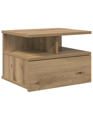 Comodino flottante Rovere artigianale 40 x 31 x 28 cm