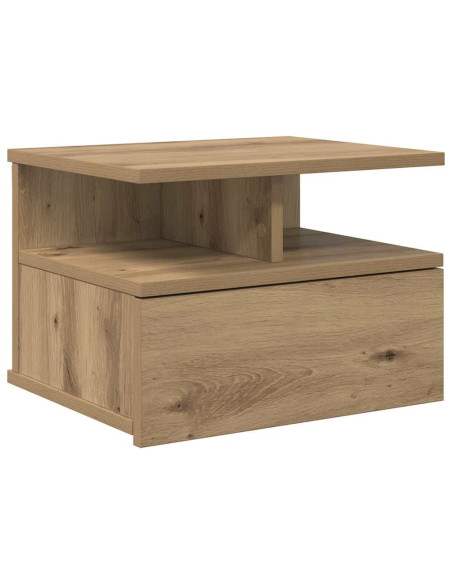 Comodino flottante Rovere artigianale 40 x 31 x 28 cm