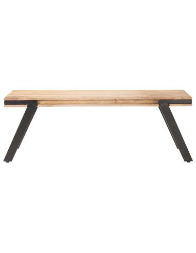 Tavolino da Salotto 114x65x40 cm in Legno Massello di Mango