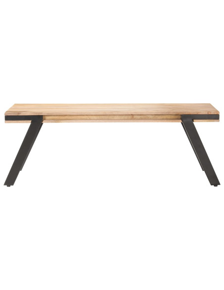 Tavolino da Salotto 114x65x40 cm in Legno Massello di Mango